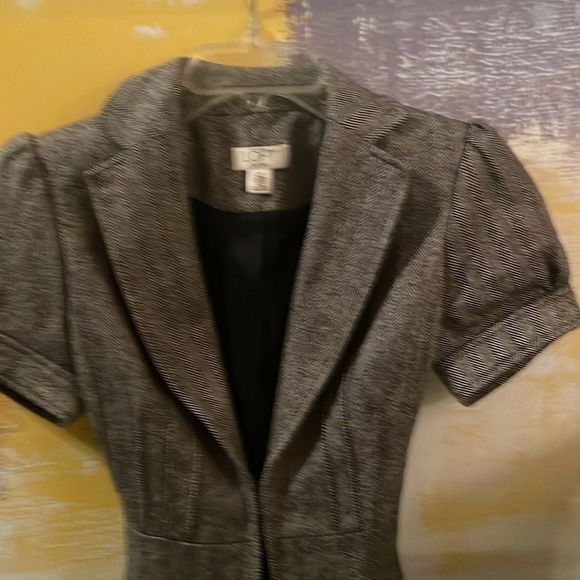 Ann Taylor Loft size 2P black and gray blazer! - Picture 2 of 4